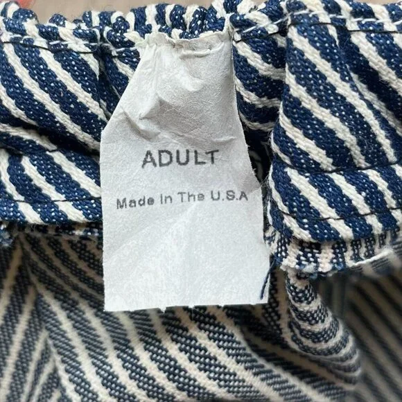 California State Railroad Museum Train Conductors Hat Adult OS USA Striped Blue - Picture 5 of 7